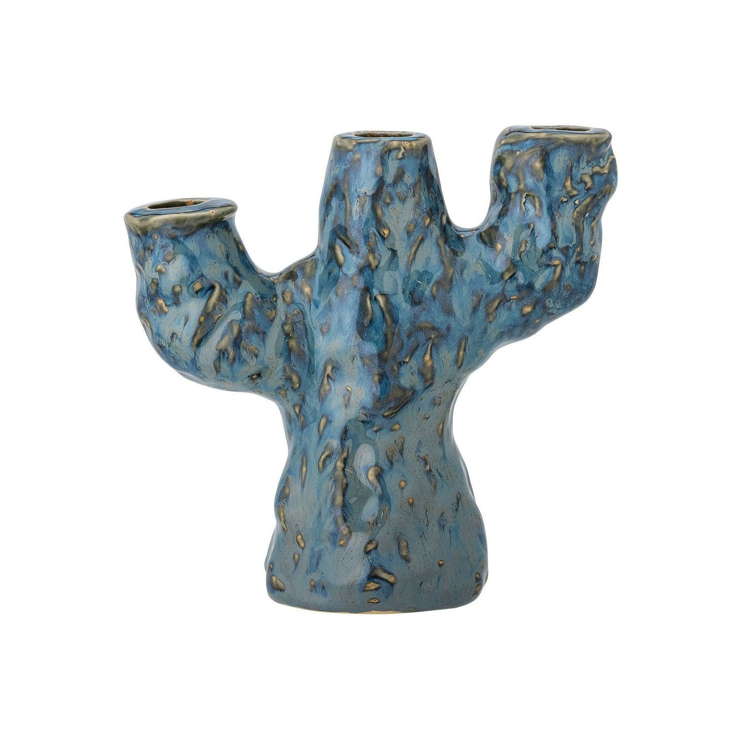 Creative Collection Tahoka Candle Holder, Blue, Stoneware