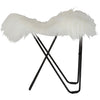 Cuero Iceland Flying Goose Stool, Wild White/Black