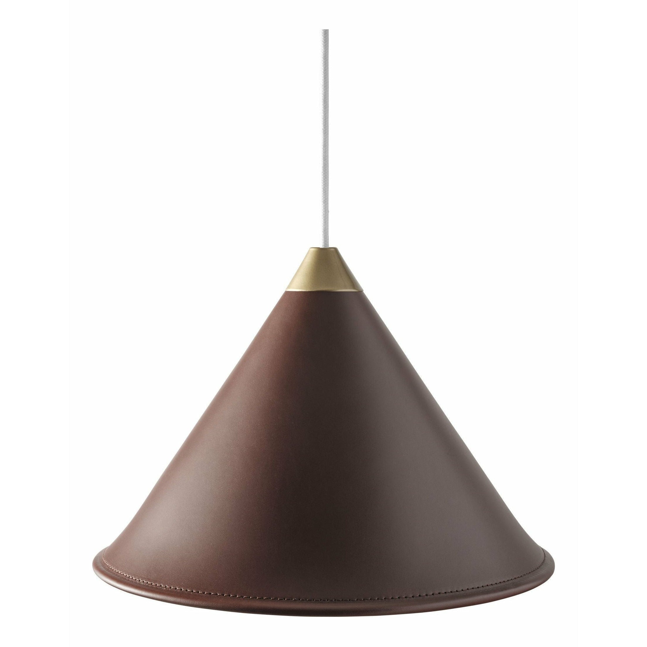 [product_category]-Cuero Namibia Pendant ø 45 Cm, Chocolate/Brass With White Cable-Cuero-7340172635796-1520430-CUE-1