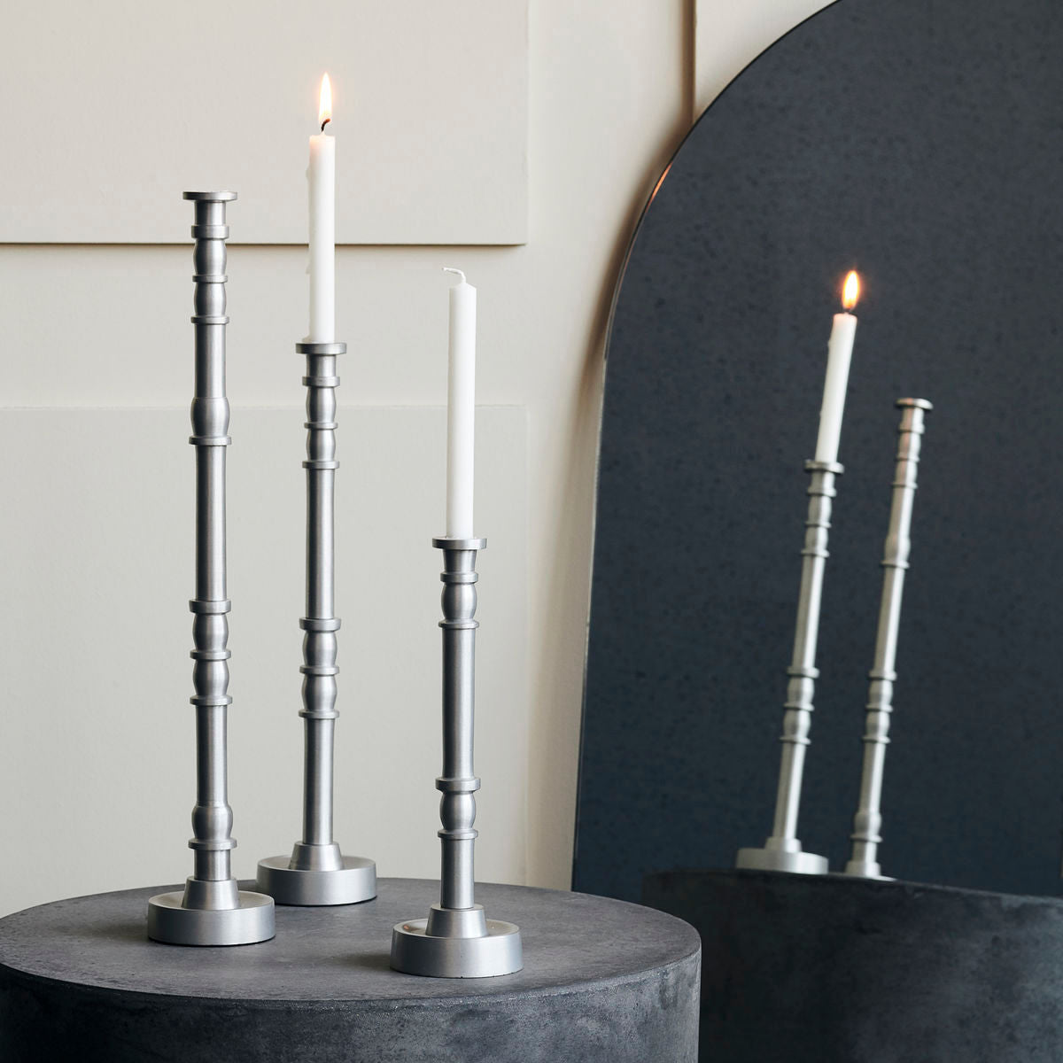 Huis Doctor Candle Stand, Hdjersey, Silver Oxidized