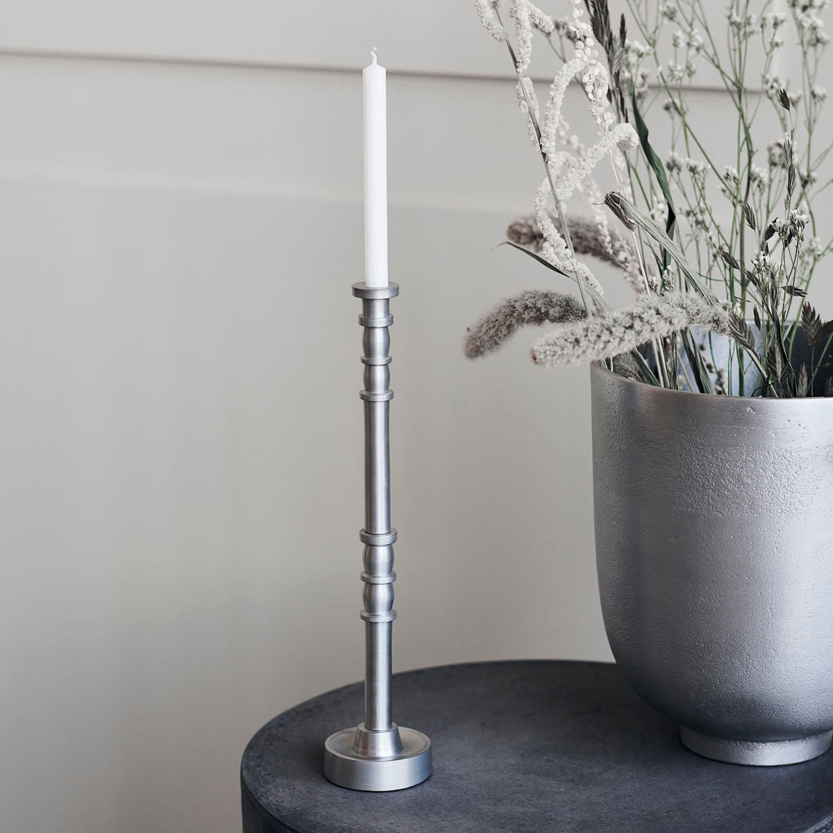 Huis Doctor Candle Stand, Hdjersey, Silver Oxidized