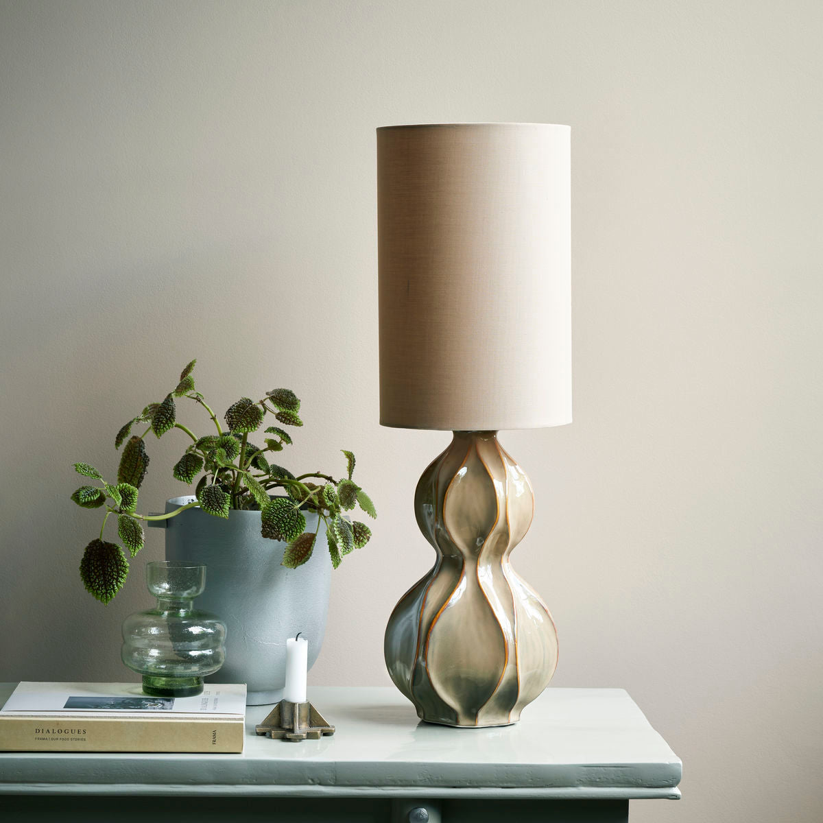 Huslegebordlampe, hdwoma, sand