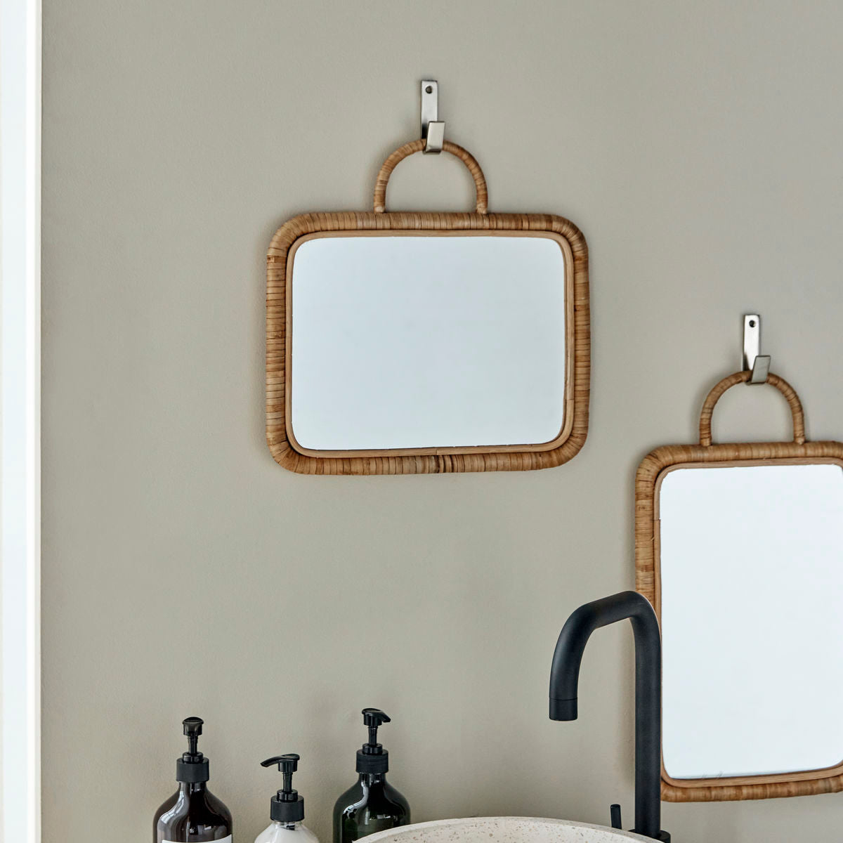 Meraki Mirror w. frame, MKBaki, Natural