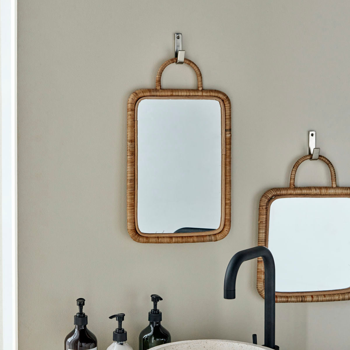 Meraki Mirror w. frame, MKBaki, Natural