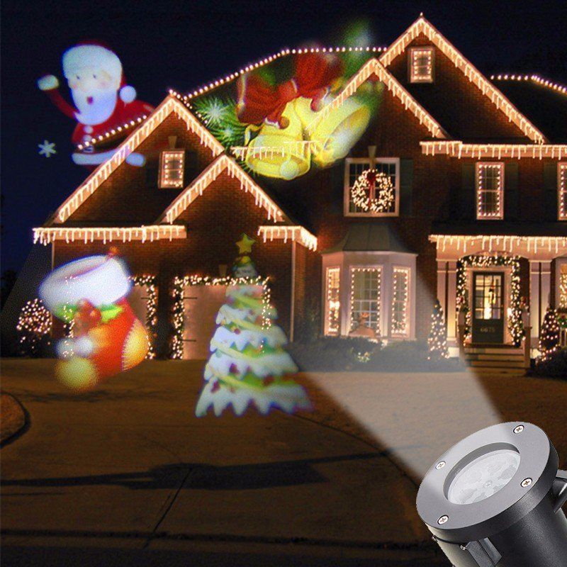 LED projektor lys utendørs jul landskapsdekor