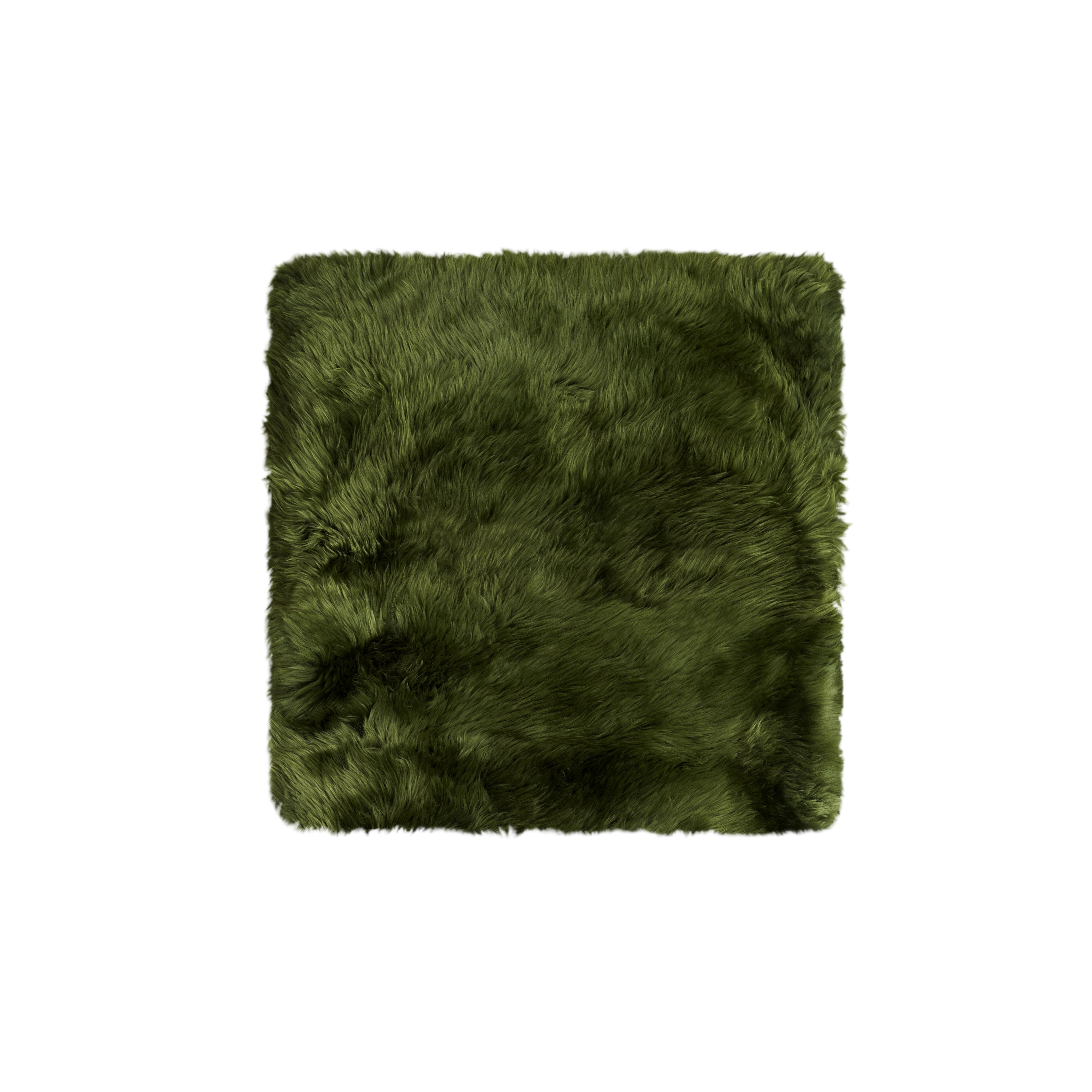 Verdite Verte Sheepskin Chaid Pad | Carré