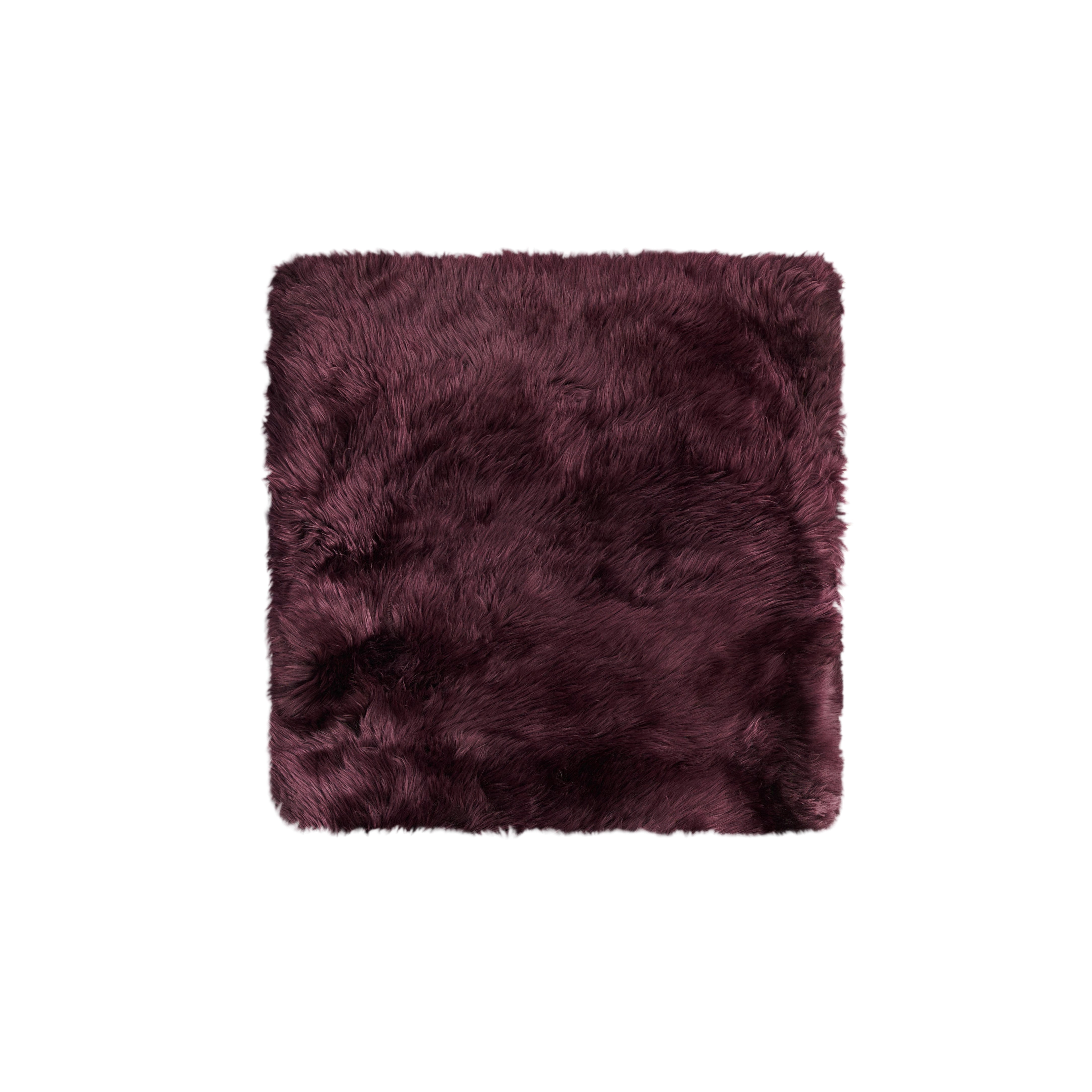 Plum Purple äkta fårskinnstol PAD | Fyrkant