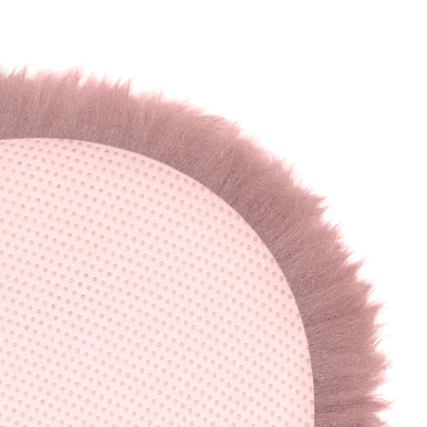 Pink genuine sheepskin chair pad | Round