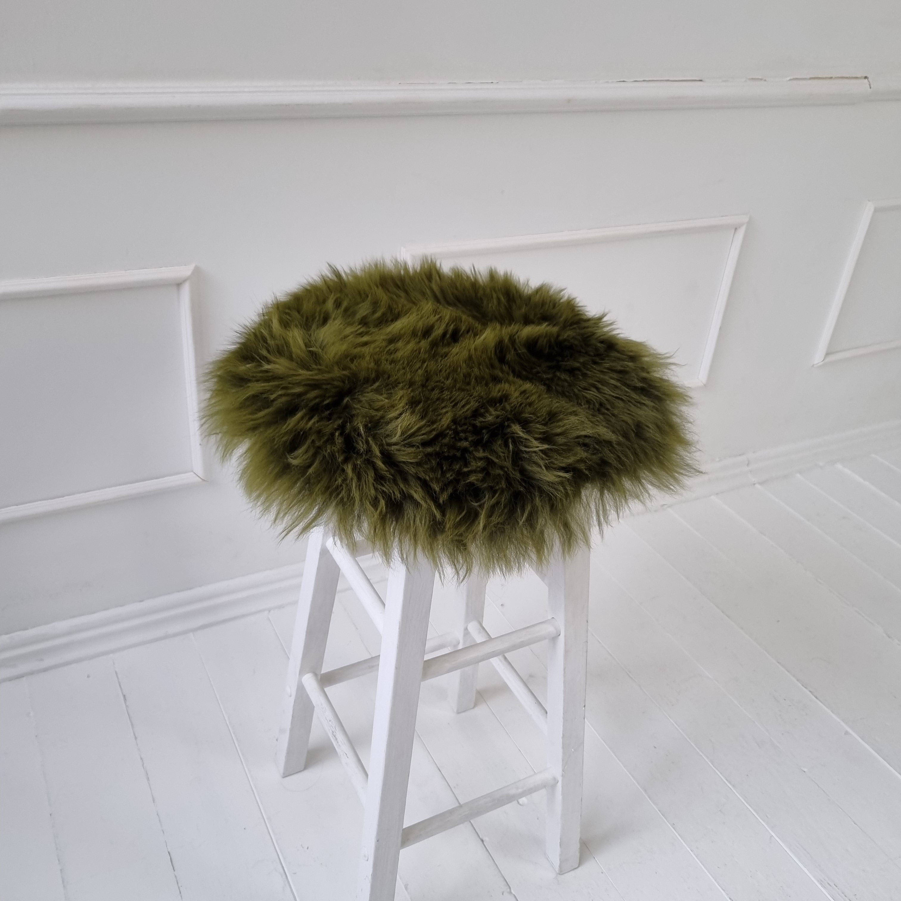 Verdite Verte Sheepskin Chaid Pad | Rond