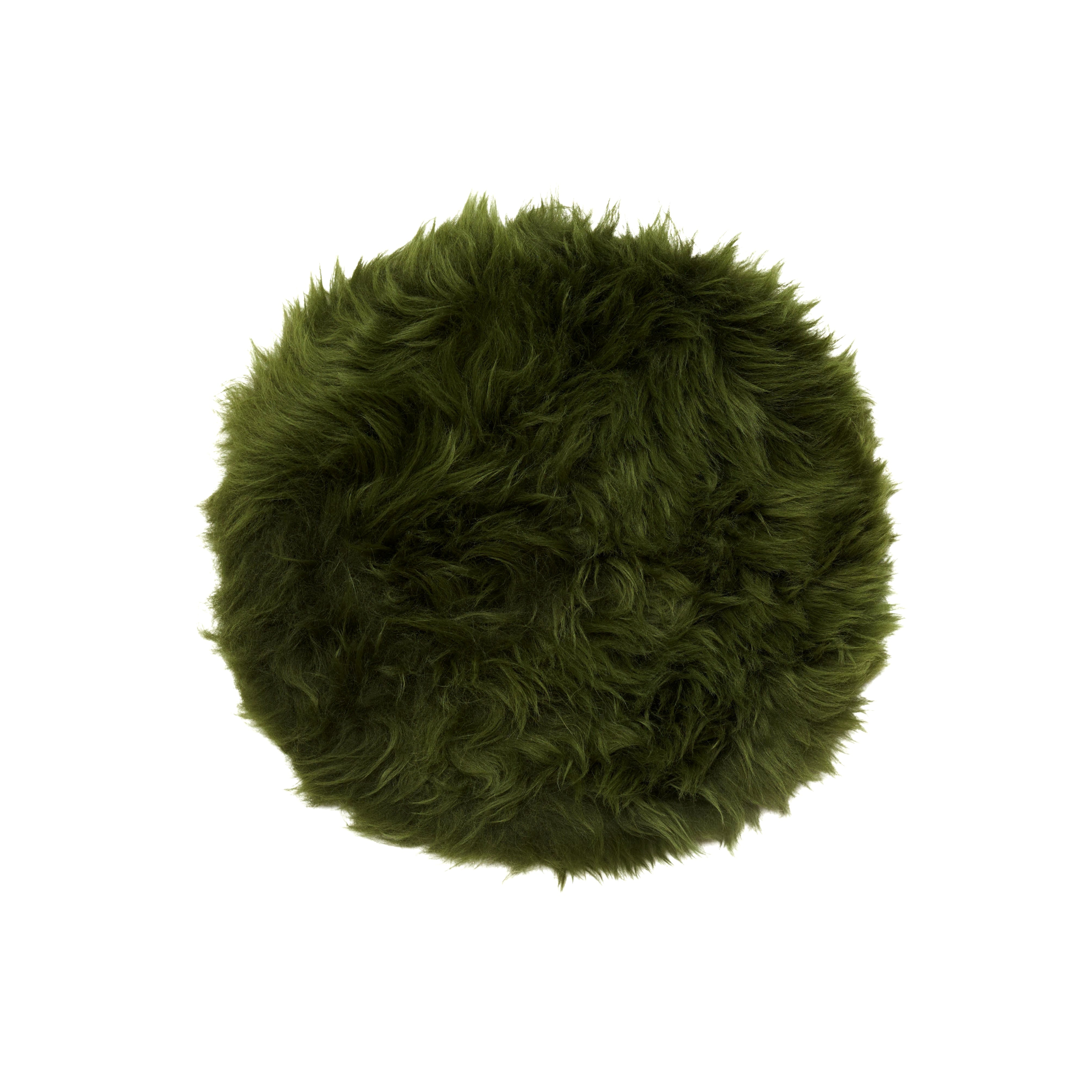 Verdite Verte Sheepskin Chaid Pad | Rond