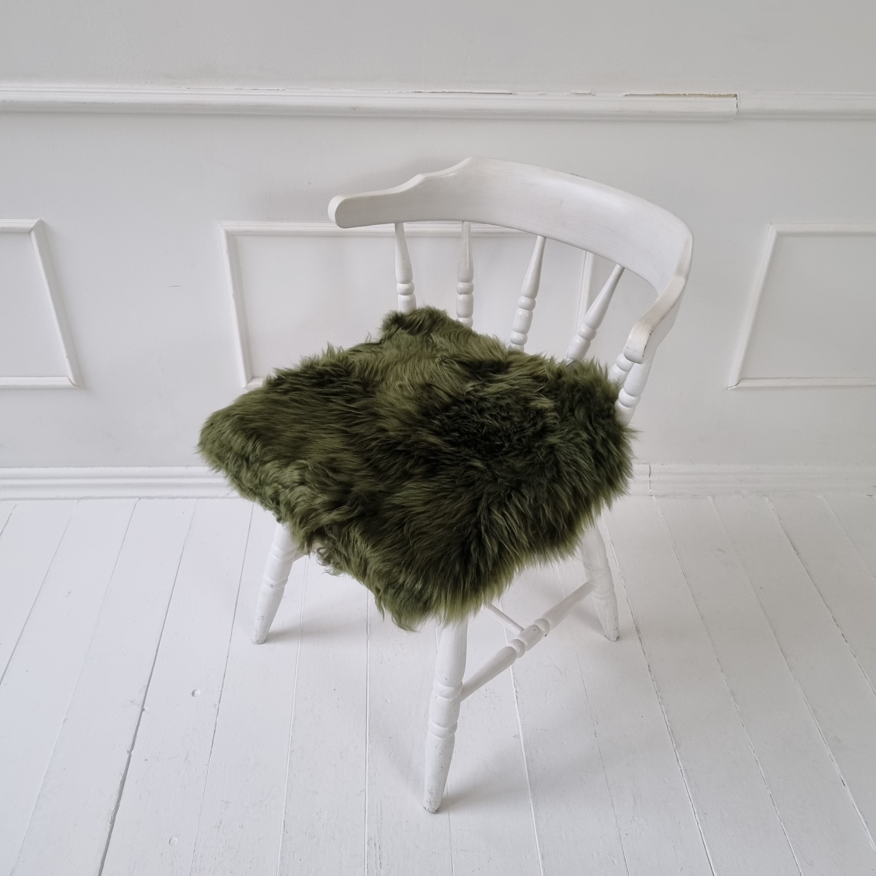 Verdite Verte Sheepskin Chaid Pad | Carré