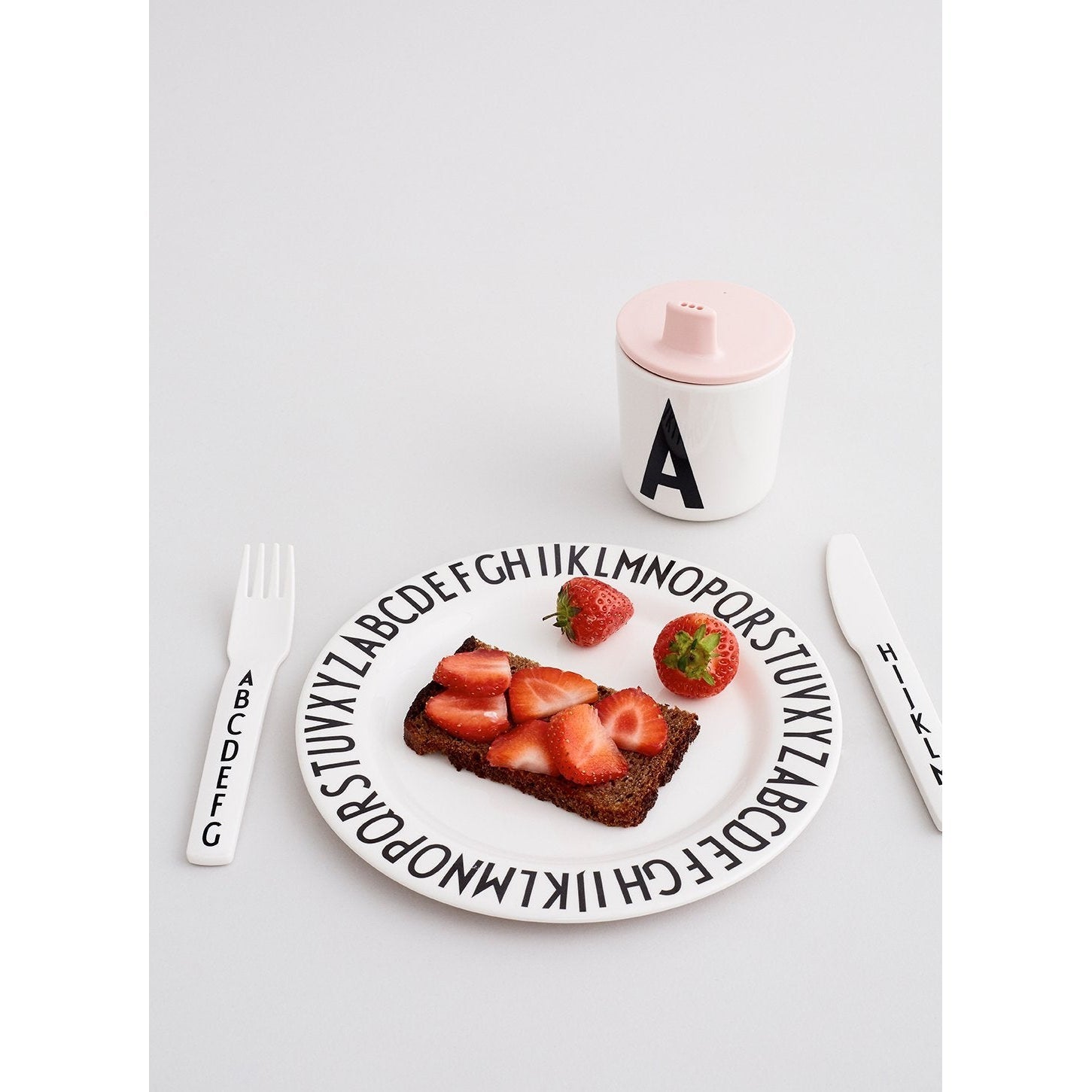 Design Letters Drinkdeksel voor ABC Melamine Cups, wit