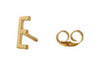 Design Letters Earring With Letter, Gold, E