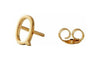 Design Letters Earring With Letter, Gold, Q