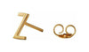 Design Letters Earring With Letter, Gold, Z