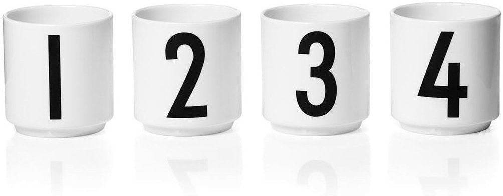 Design Letters Tasses à expresso 1 4 set, blanc