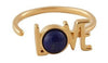 Design Letters Great Love Ring 18k Gold Plated, Lapis Lazuli Blue