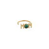 Design Letters Geweldige moederring 18K Gold Ploated, Malachite Green