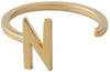 Design Lettere Letter Ring A Z, 18k oro placcato, n