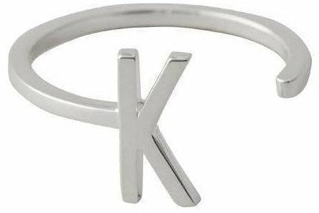 Design Lettere Letter Ring A Z, 925 Sterling Silver, K