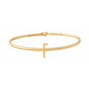 Design Letters My Bangle F Bangle, 18k Gold Plated Silver