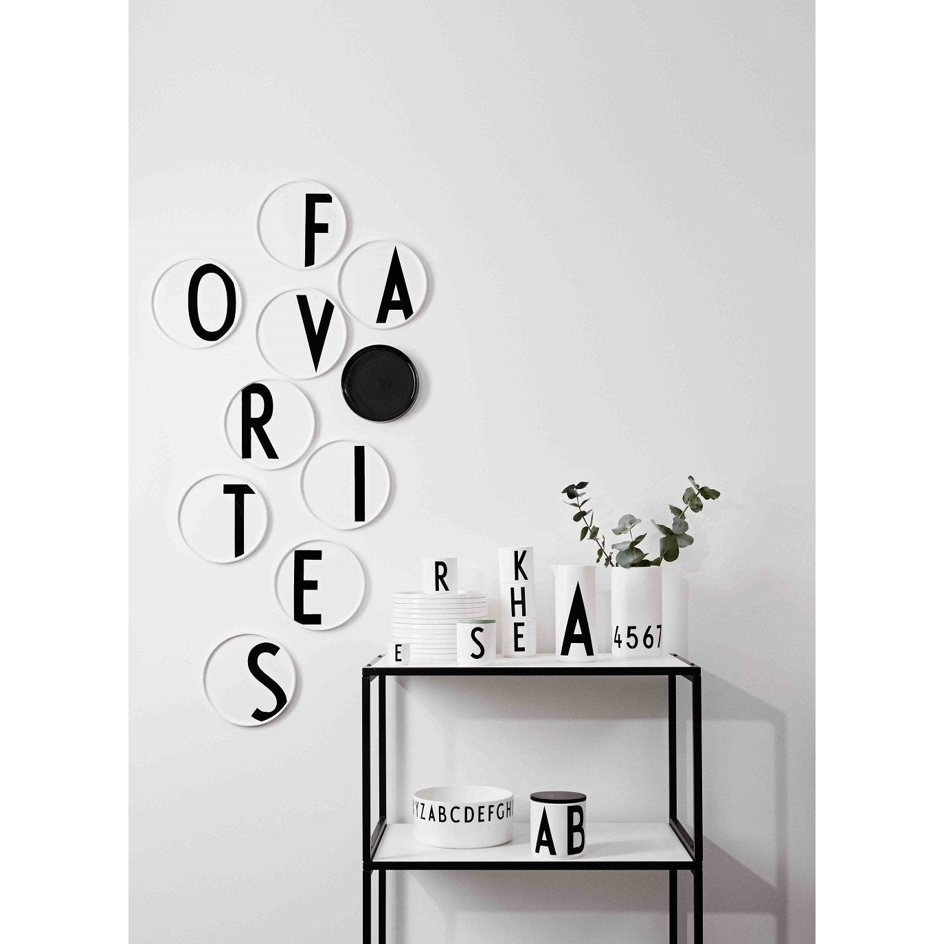 Design Letters Plate de porcelaine personnelle a z, x