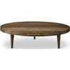 Dk3 Groove Three Benged Side Table Oak Smoked, Øx H 110x45 cm