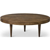 Dk3 Groove Three Benged Side Table Oak Smoked, Øx H 60x45 cm