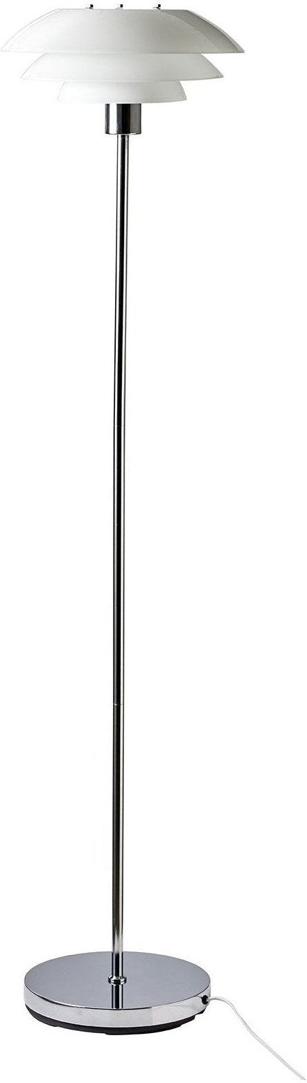 Dyberg Larsen Dl31 Floor Lamp W. Chrome Foot, Opal Glass