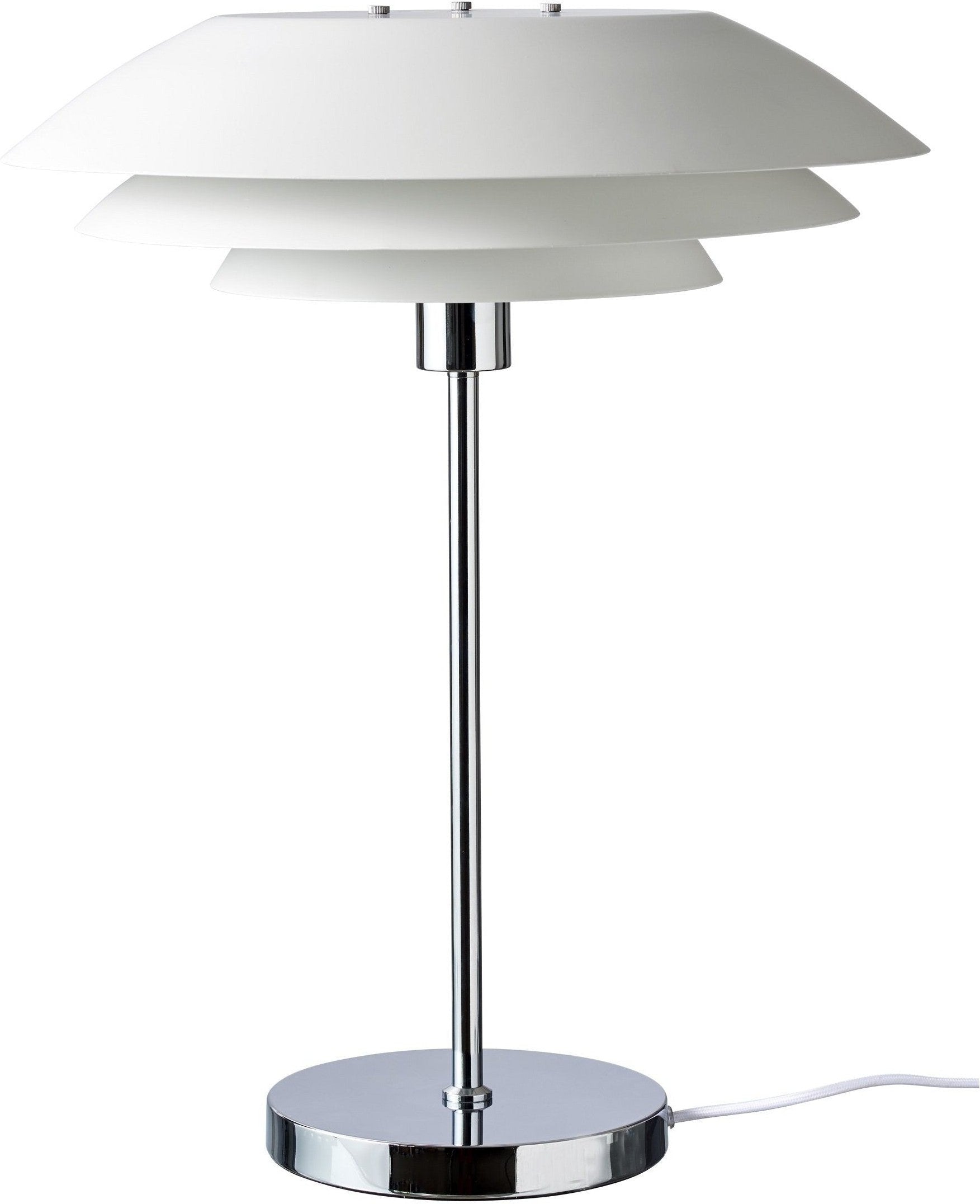 Dyberg Larsen Dl45 Table Lamp W. Chrome Base, Matt White