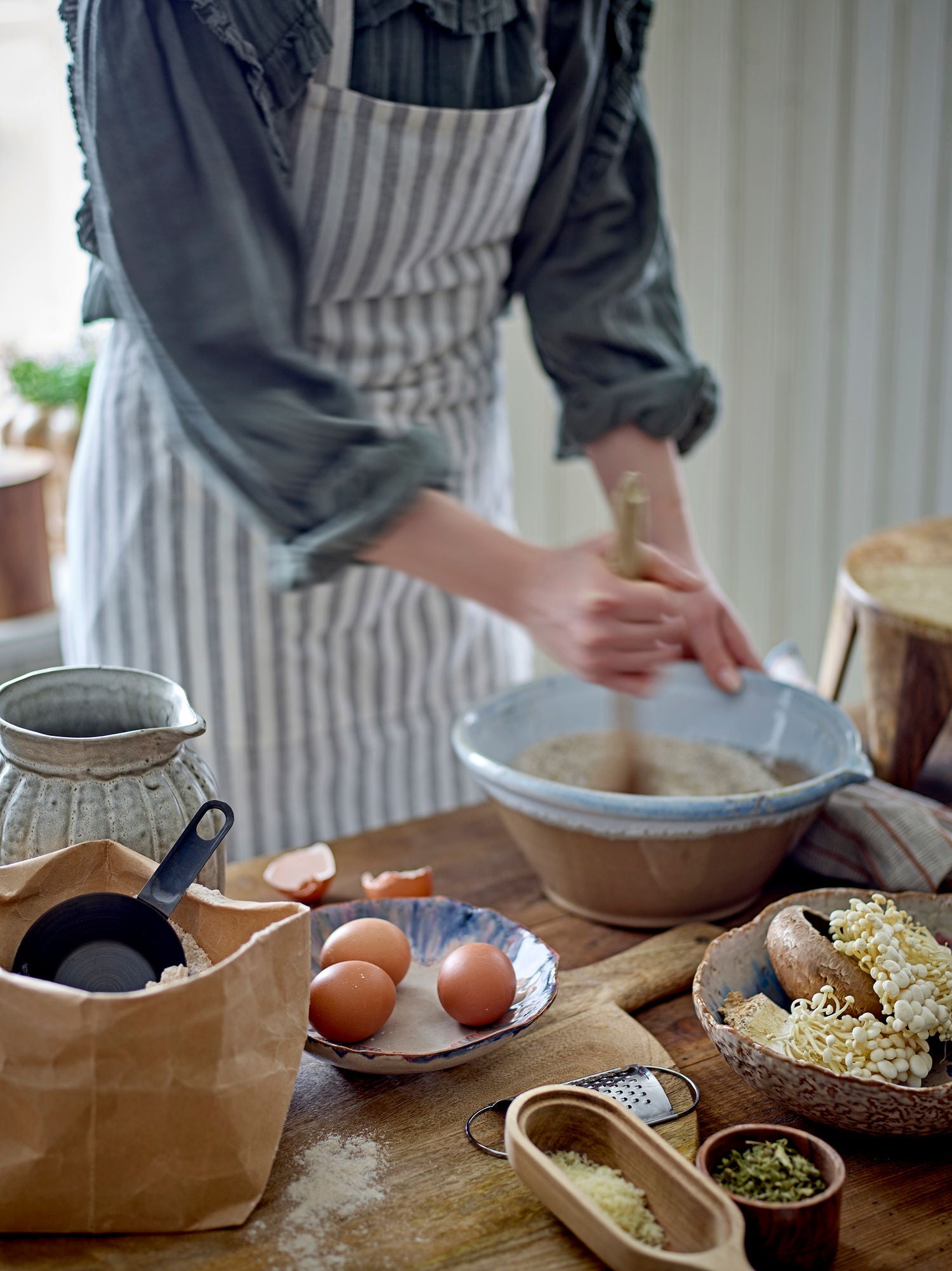 Bloomingville Evora Baking Bowl, Nature, steengoed