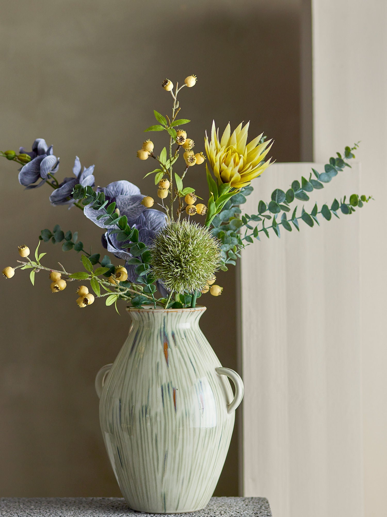 Bloomingville Sanlla Vase, verde, grespa