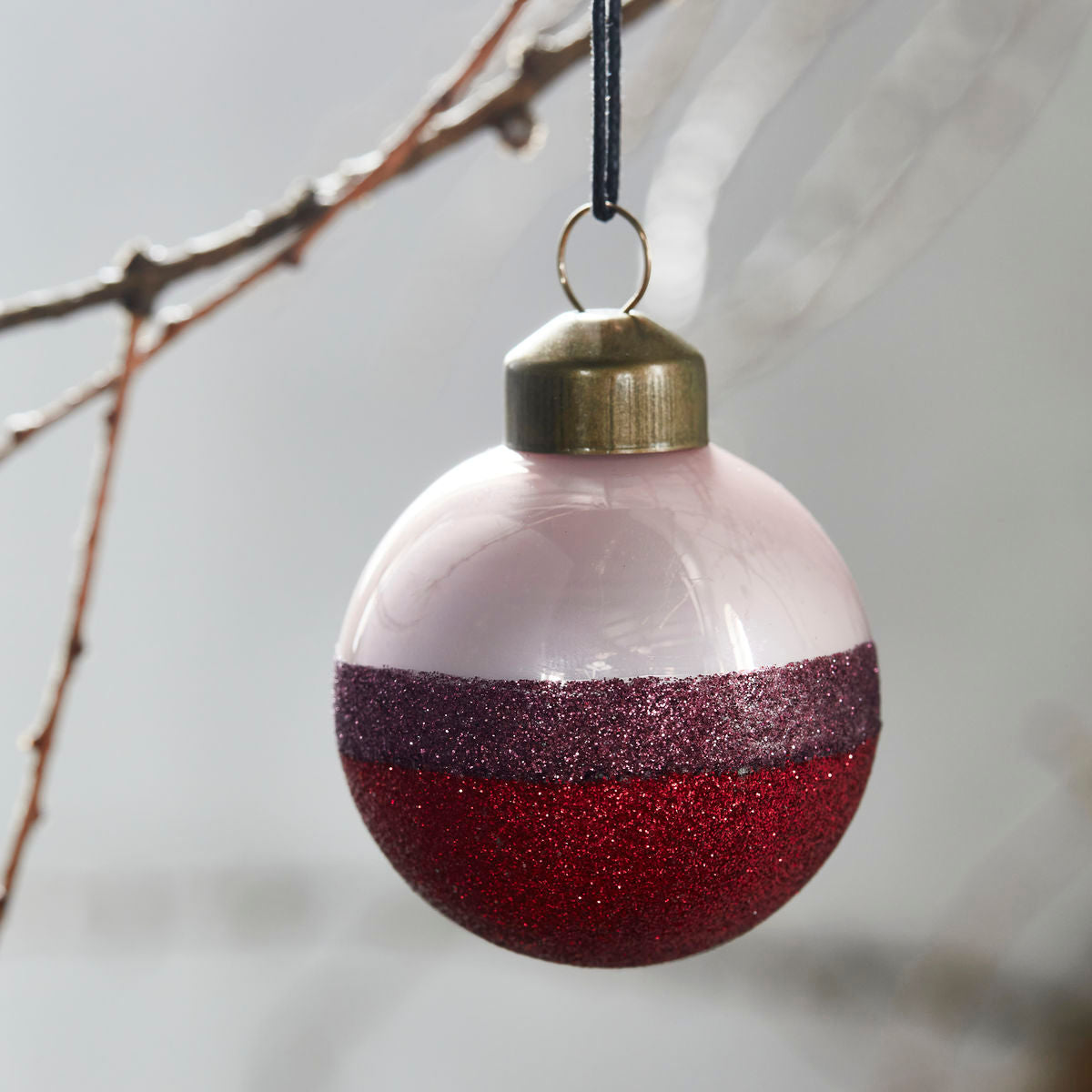 House Doctor Ornaments, HDStripe, Pink/Red