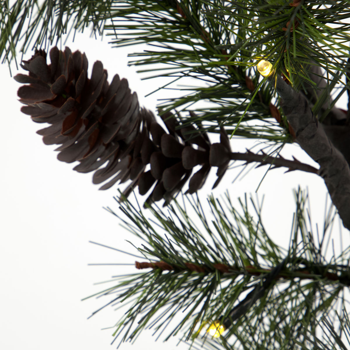 Hausarzt Weihnachtszweig w. LED, HDPEUCE, Natur