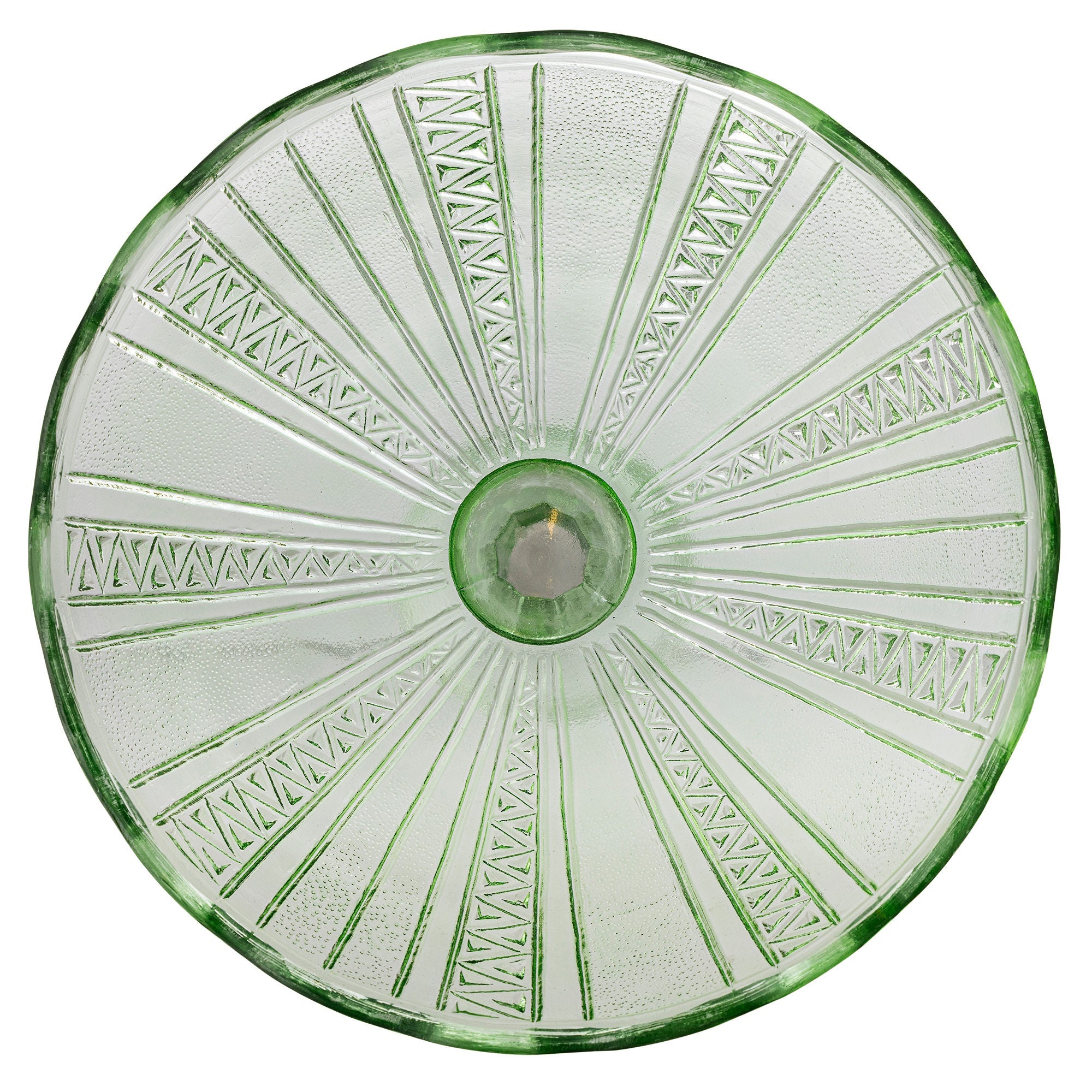 Bloomingville Kaddy Pedestal Bowl, verde, vidrio reciclado