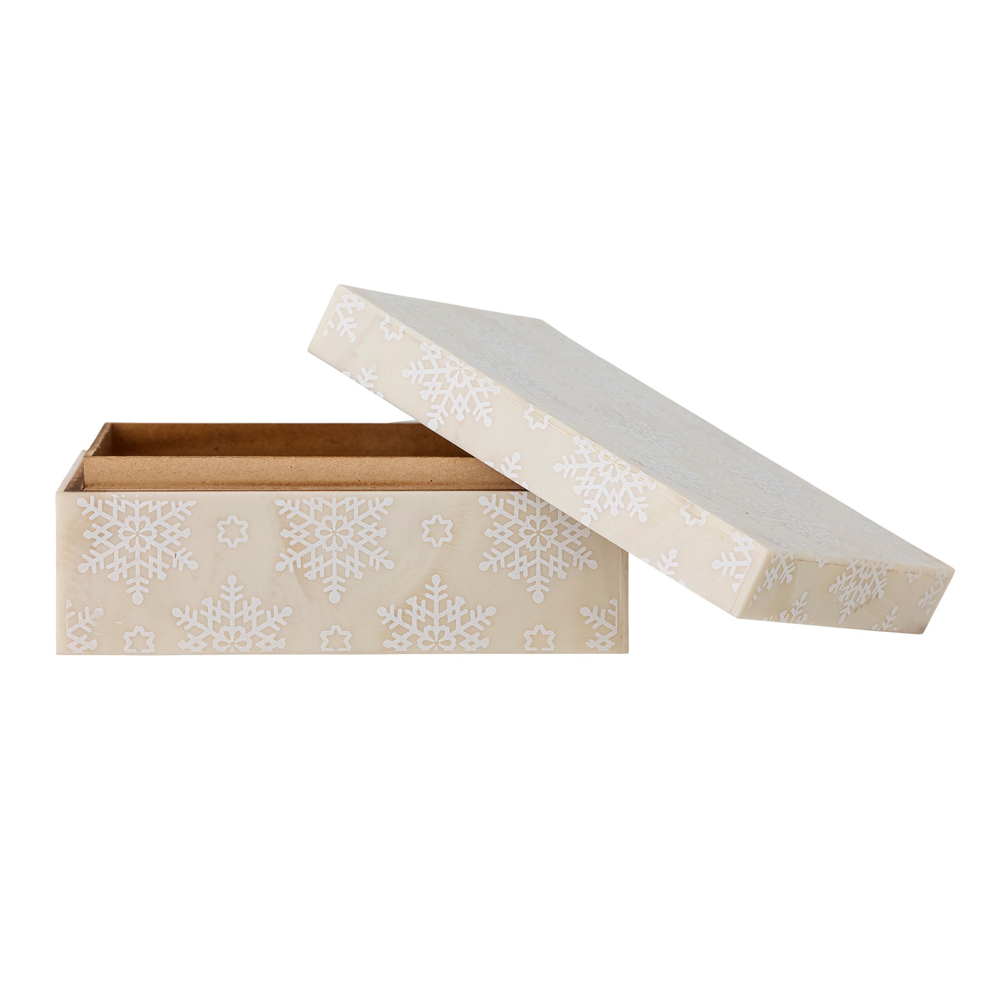 Bloomingville Cheri Box con tapa, naturaleza, resina