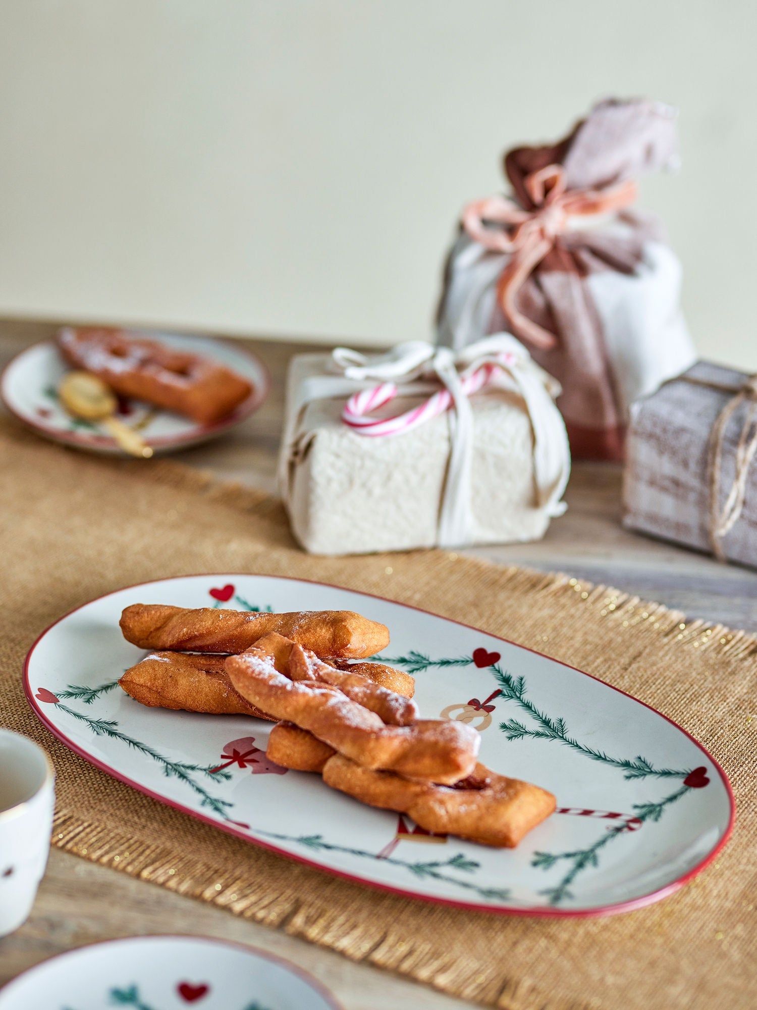 Bloomingville Yule Service Assiette, Nature, Stoneware