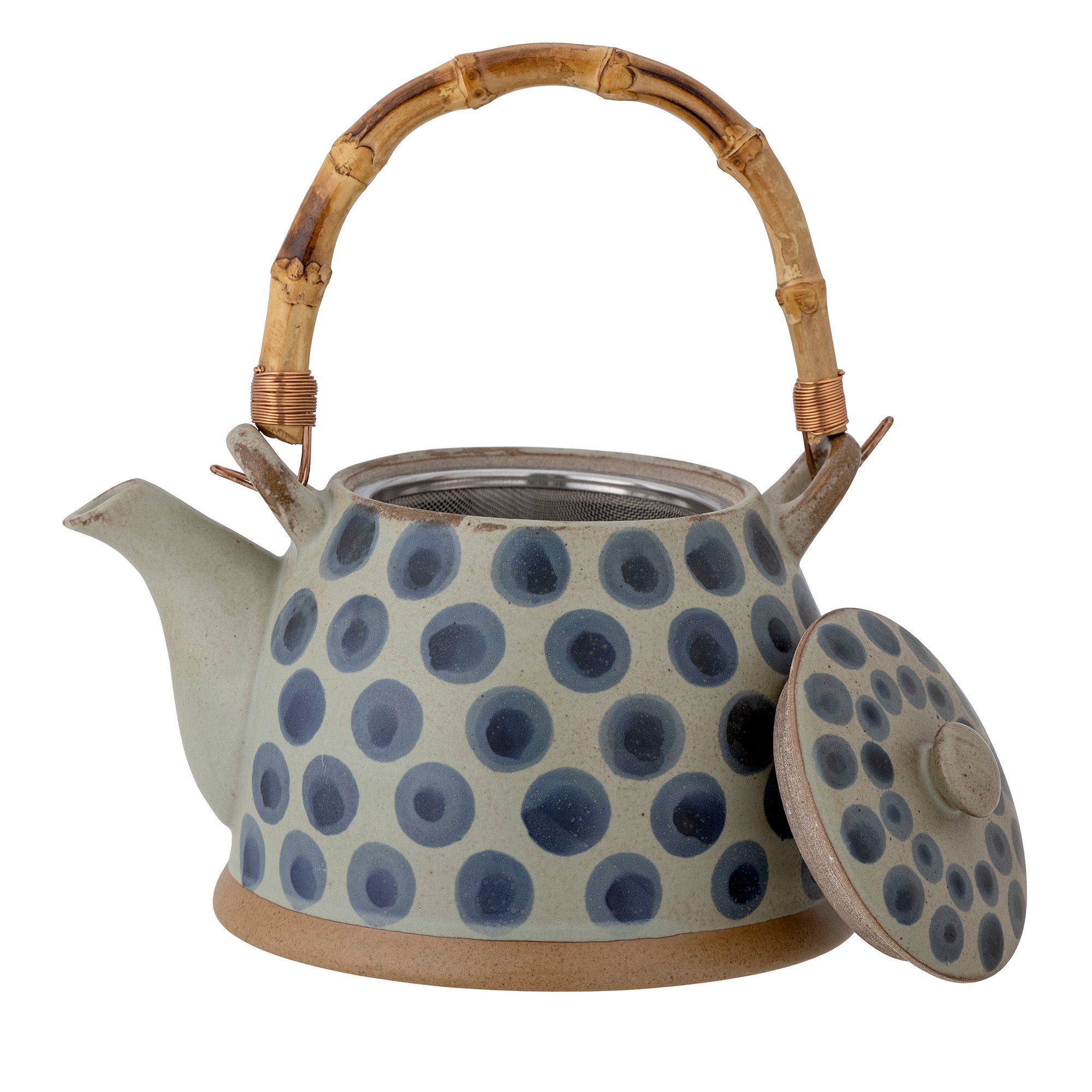 Bloomingville Tinni茶壶，蓝色，stone器