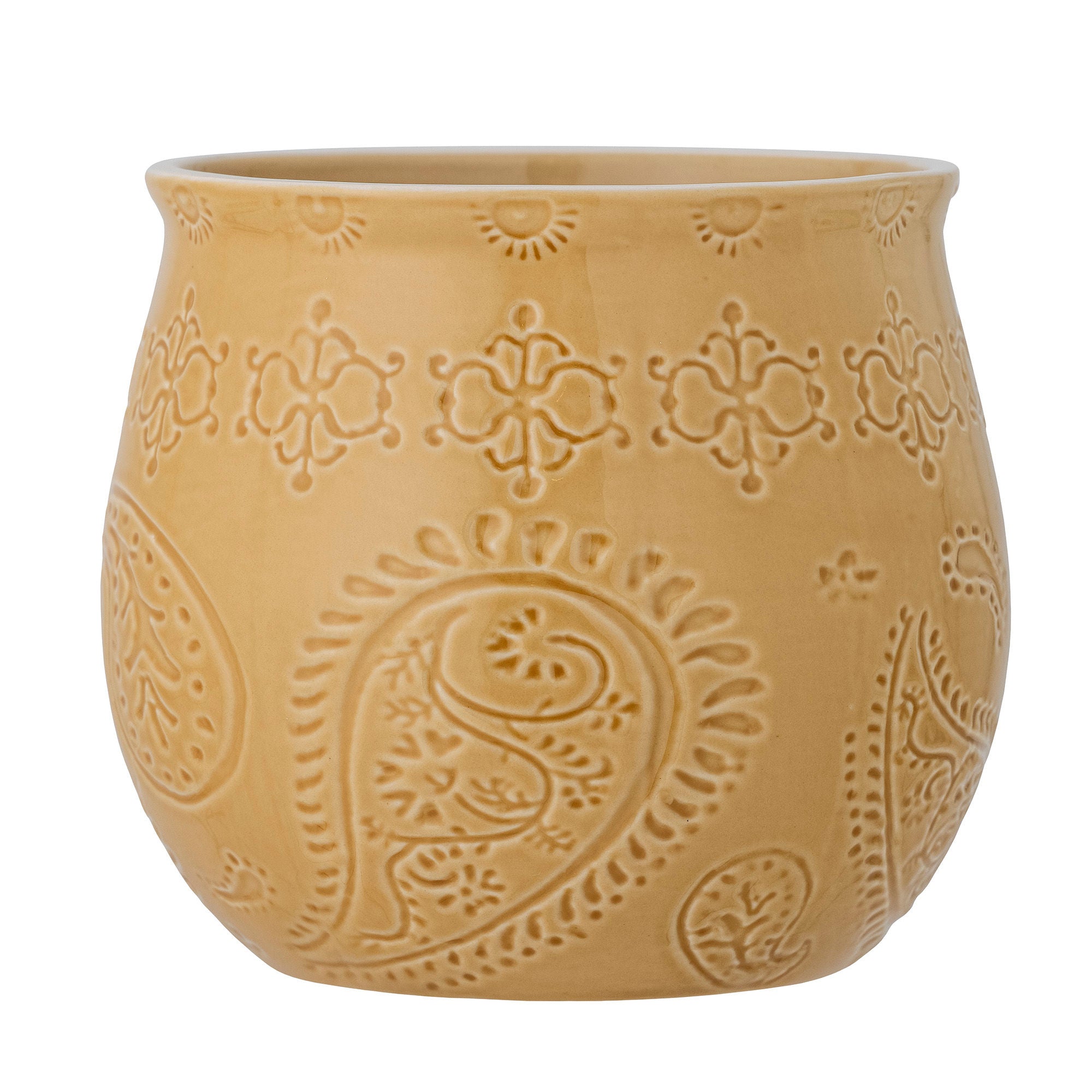 Bloomingville Rani Flowerpot, gul, stengods