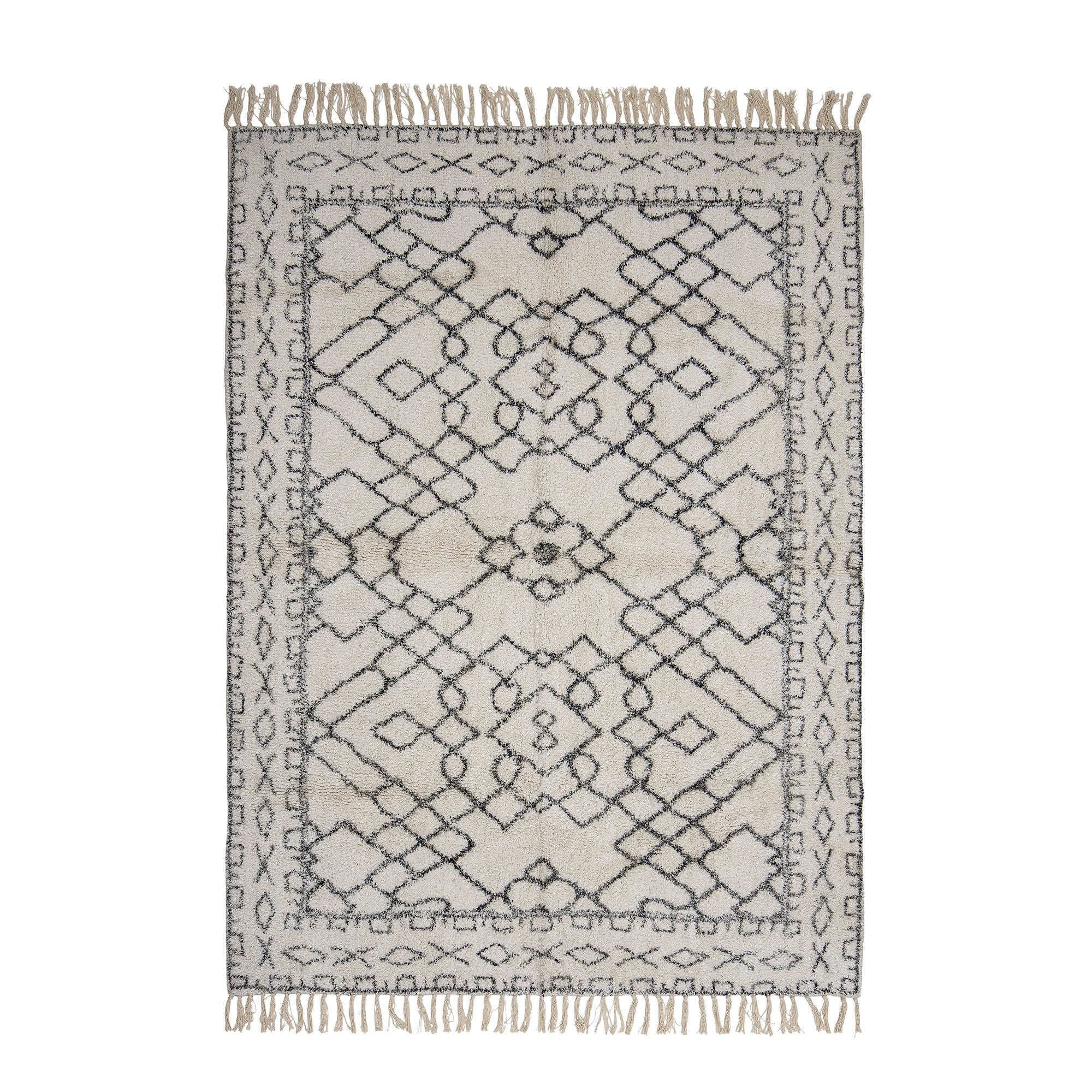 Bloomingville Jaqueline tappeto, bianco, cotone