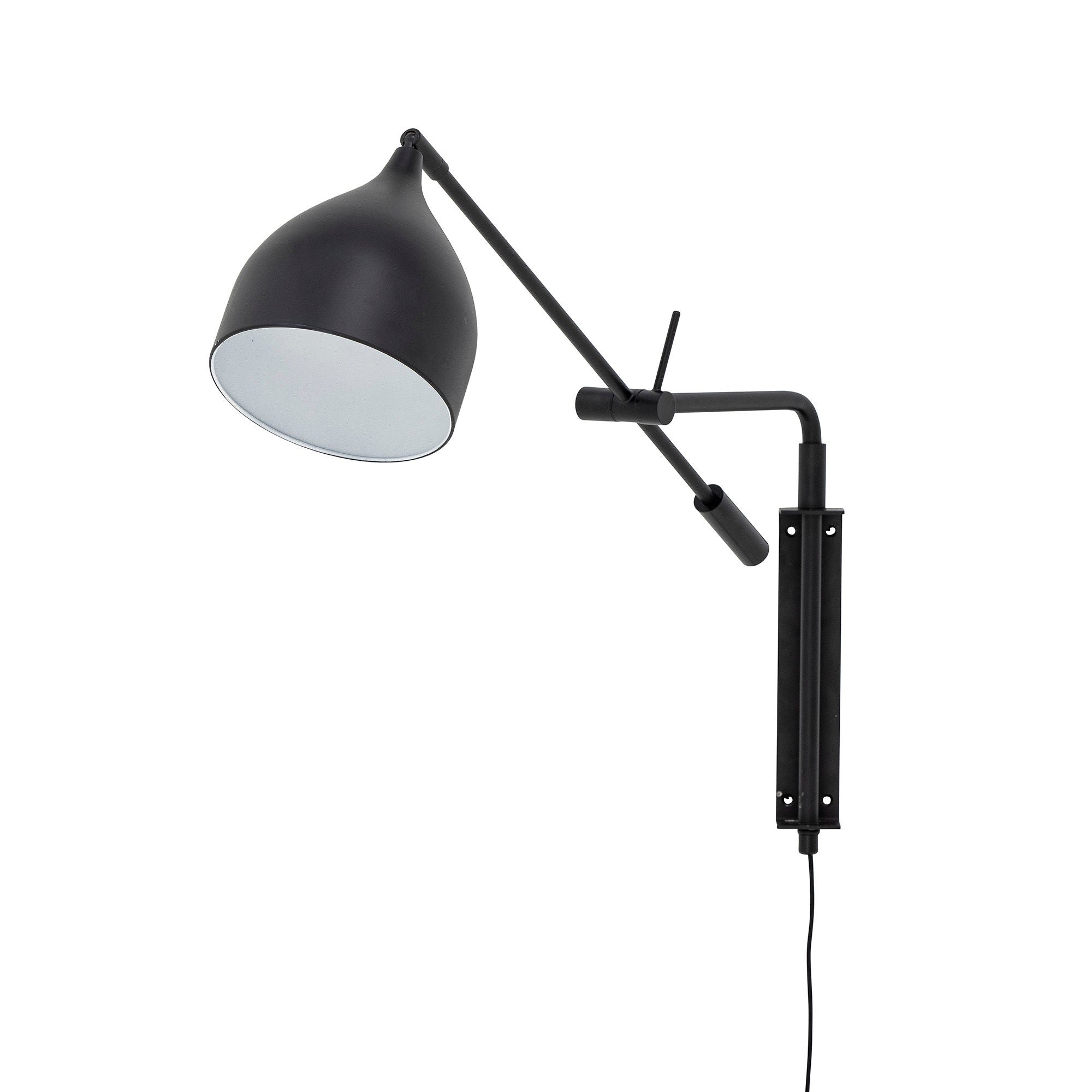 Lampe murale Bloomingville Lyam, noir, métal