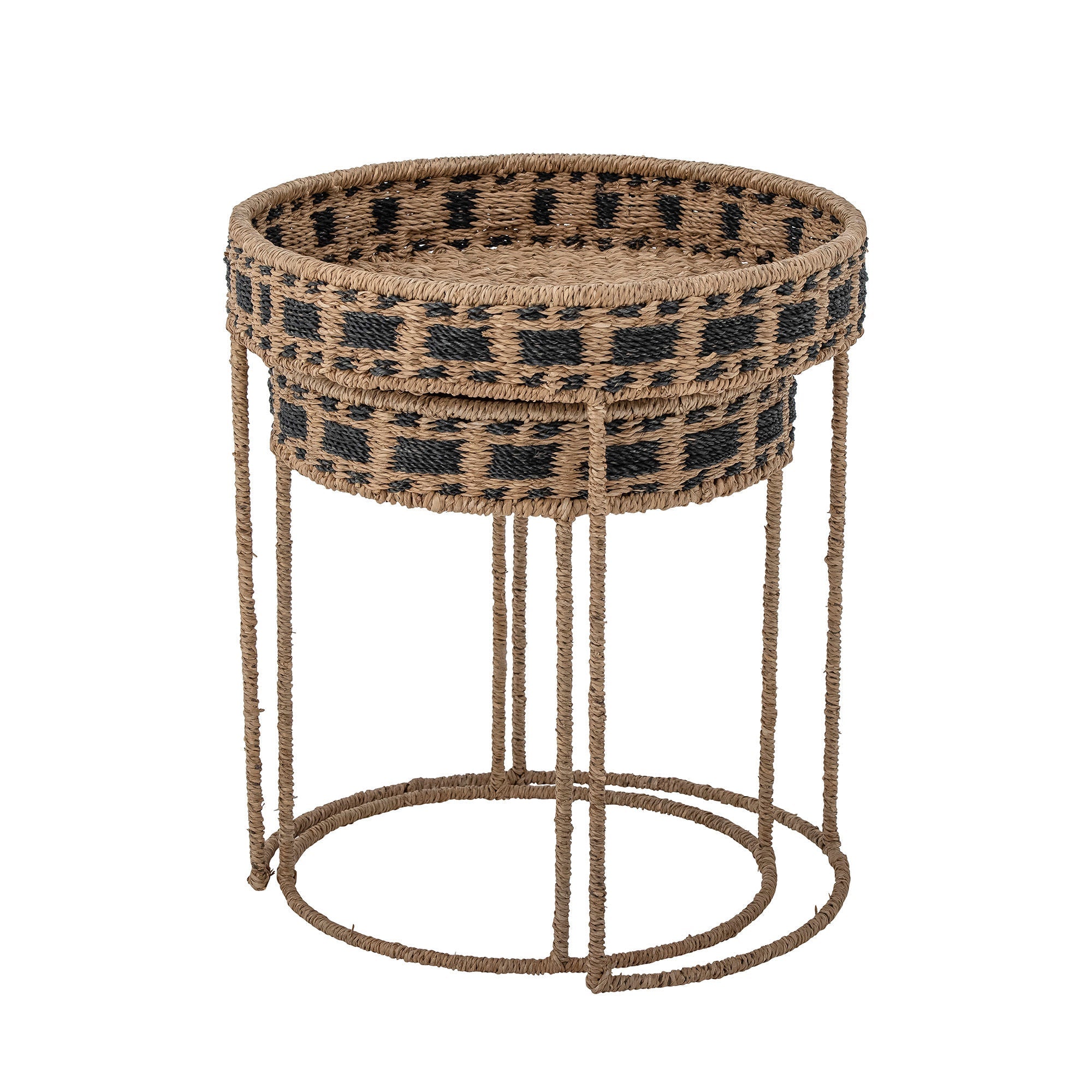 Collection créative Nore Tray Table, Brown, Bankuan Grass