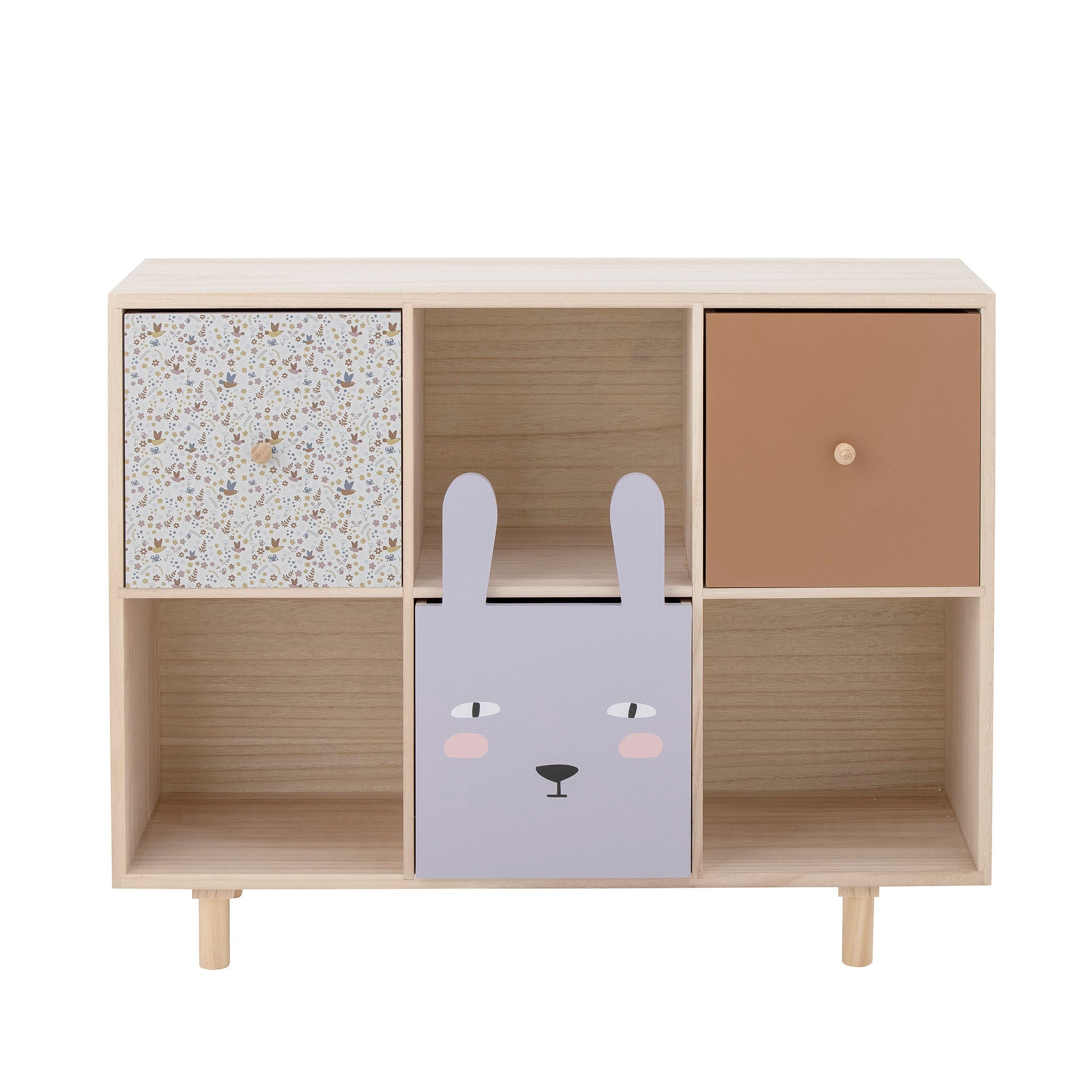 Bloomingville Mini Calle Bookcase con cassetti, Natura, Paulownia