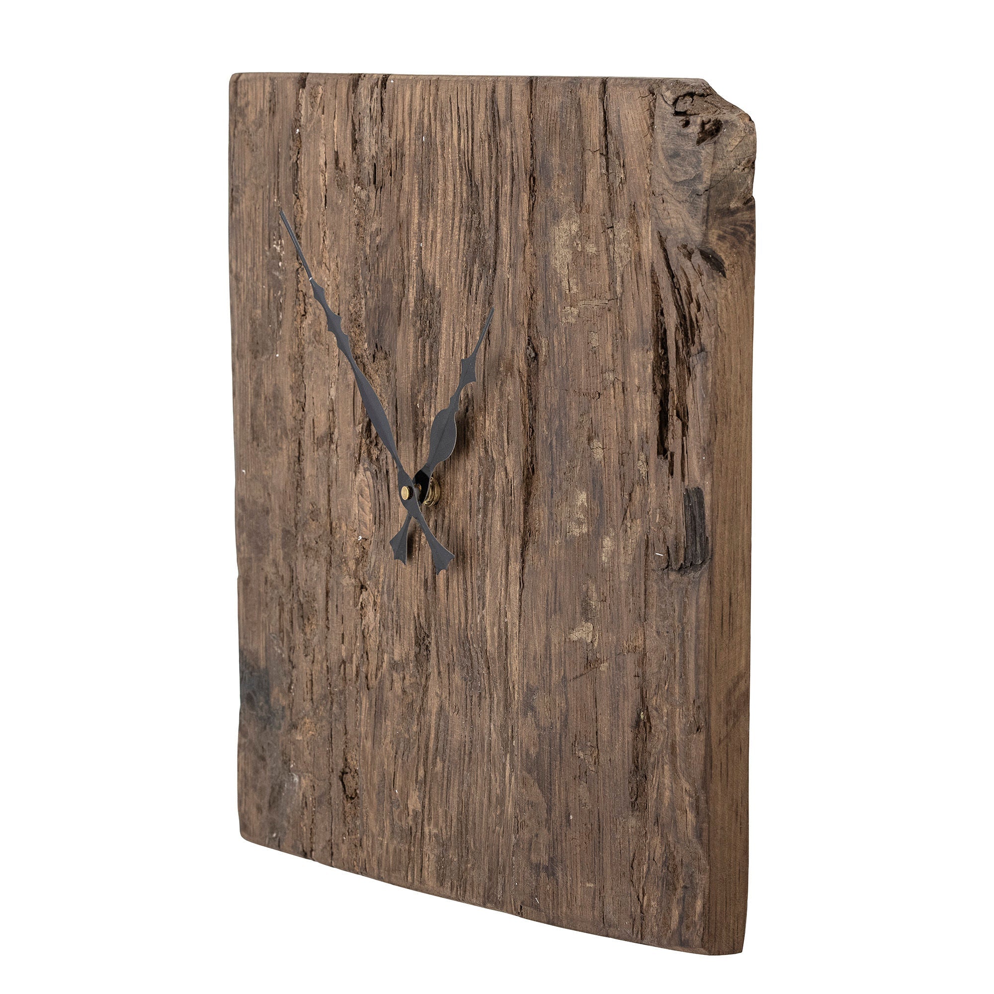 Kreative Kollektion Sarai Wall Clock, braun, zurückgewonnenes Holz