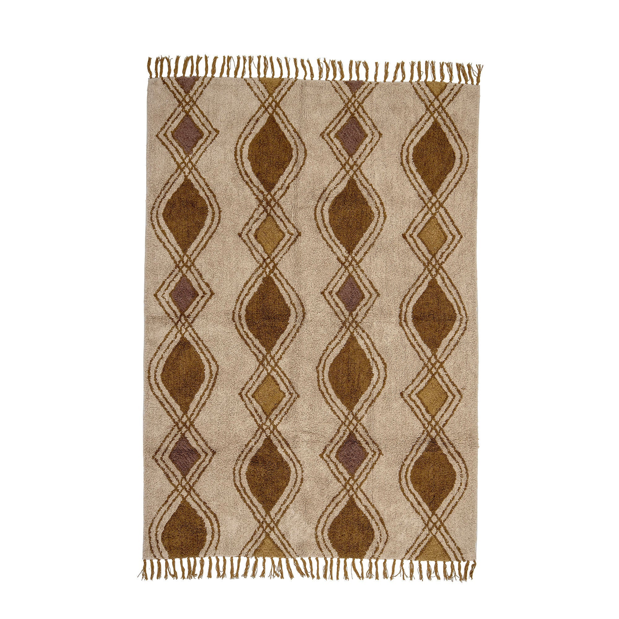 Bloomingville isadora tæppe, brun, bomuld