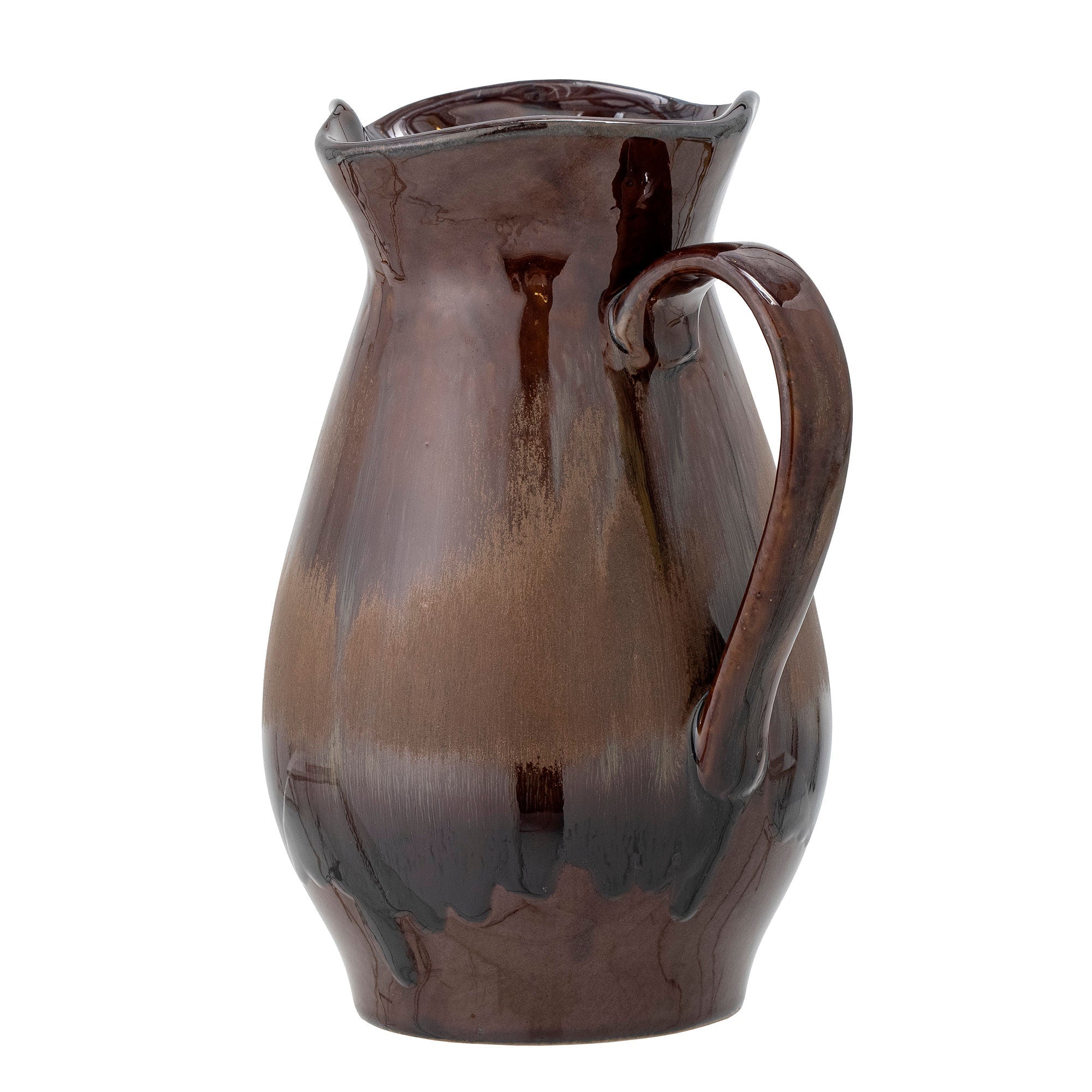 Creatieve collectie Dahlia Jug, Brown, steengoed