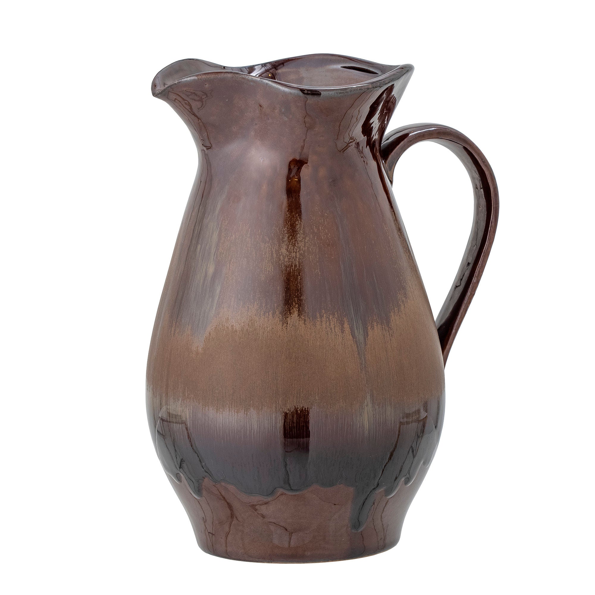 Création Collection Dahlia Jug, Brown, Stoneware