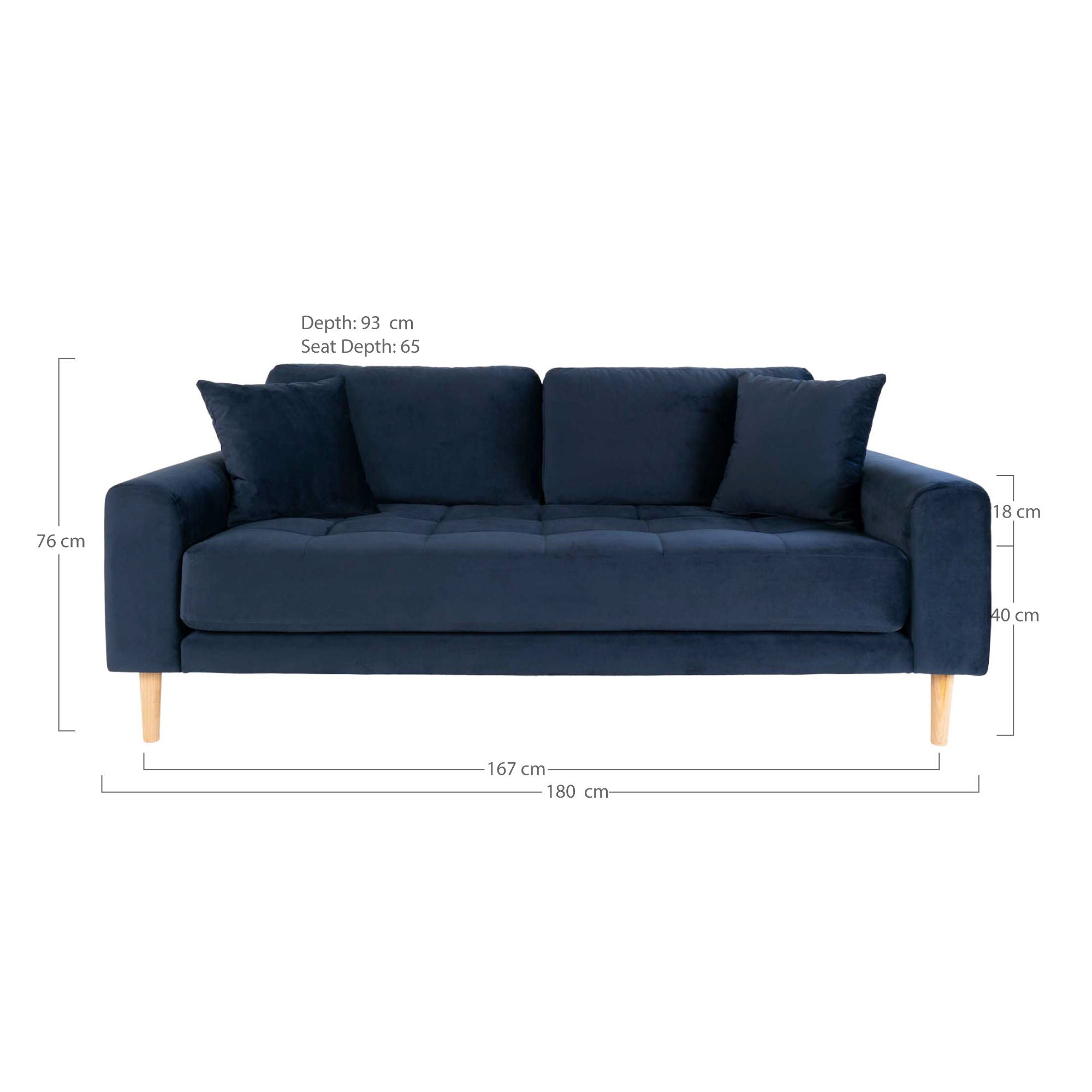 Hus nordisk lido 2,5 seters sofa