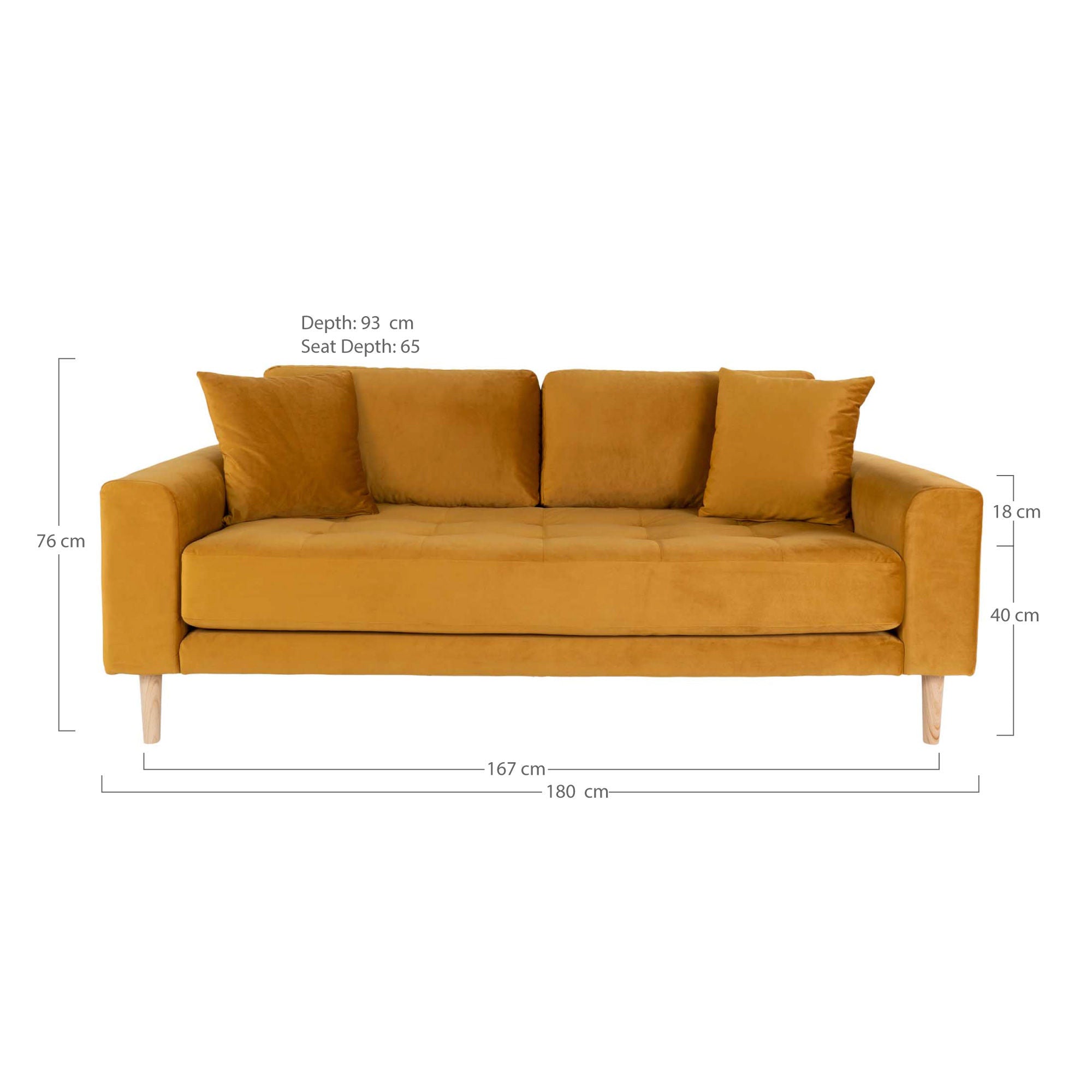 Hus nordisk lido 2,5 seters sofa