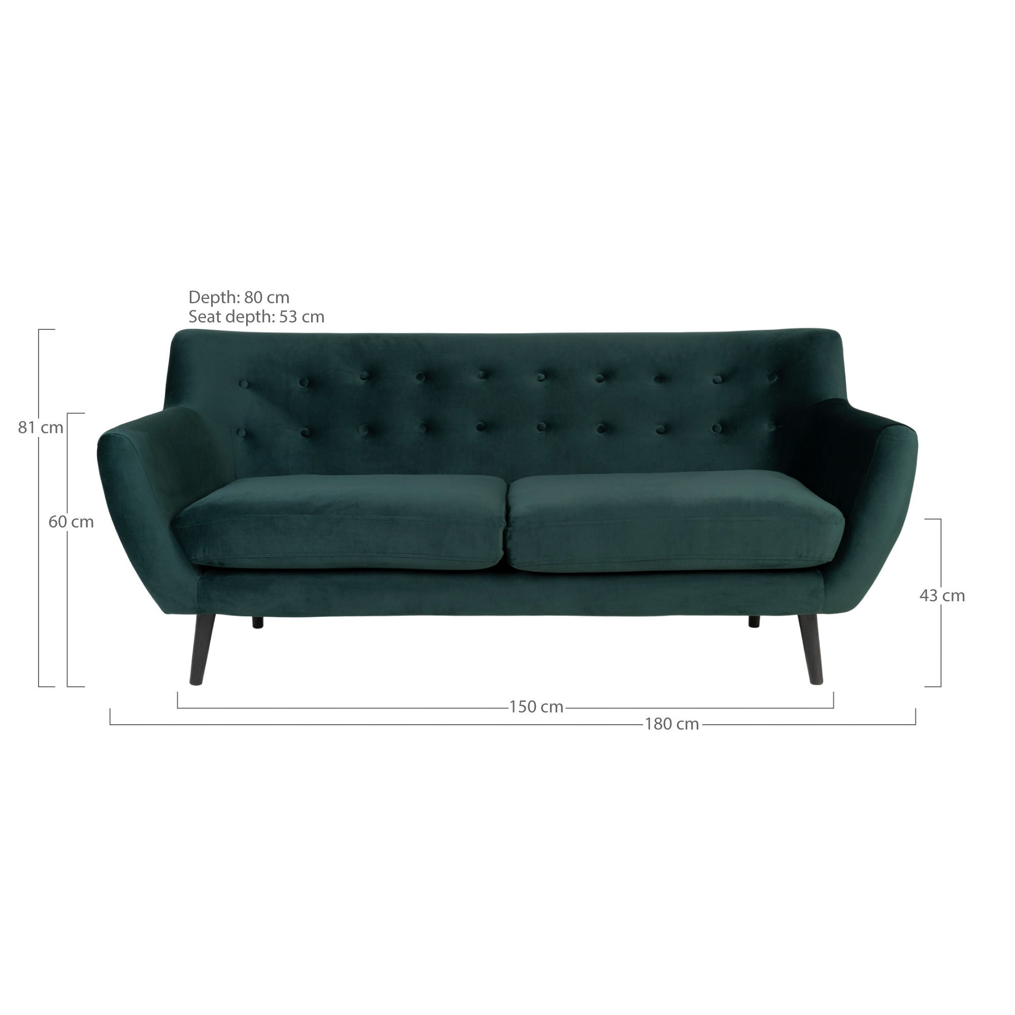 Hus Nordic Monte 3 -seter sofa